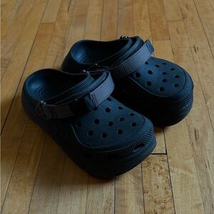 CROCS Classic Black Clog Sandals with Adjustable Strap